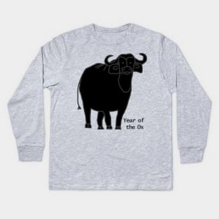 Year of the Ox Black Kids Long Sleeve T-Shirt